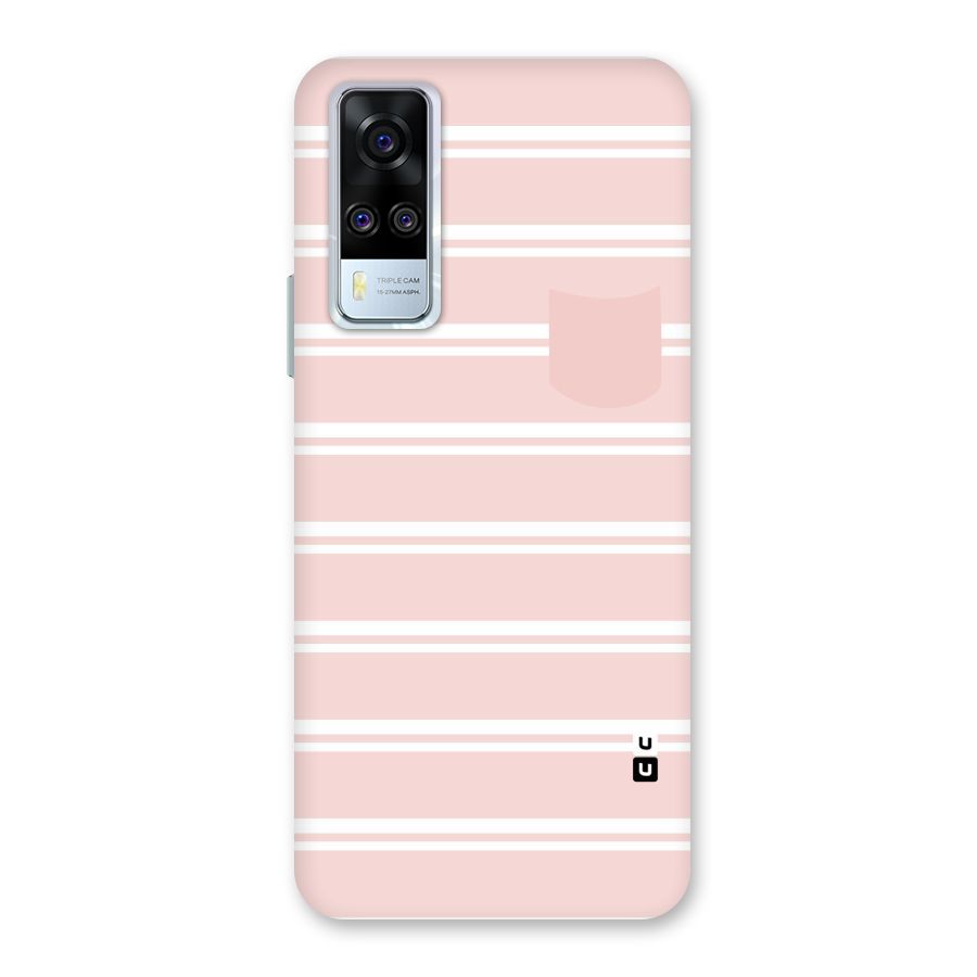 Cute Pocket Striped Back Case for Vivo Y31