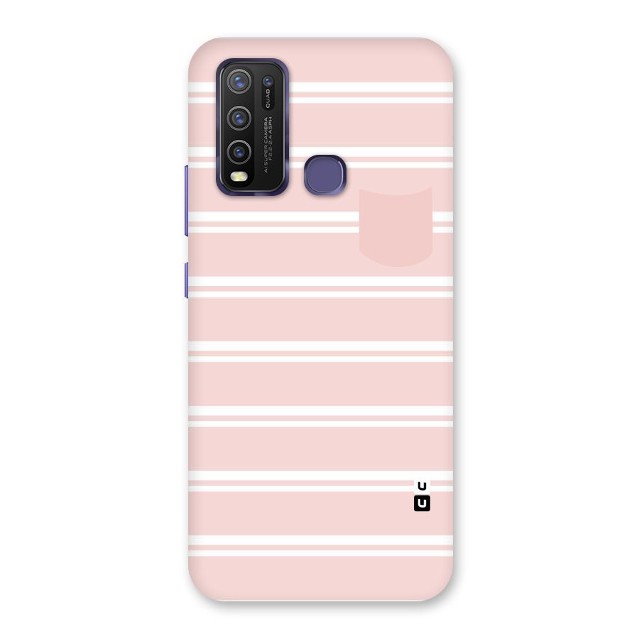Cute Pocket Striped Back Case for Vivo Y50