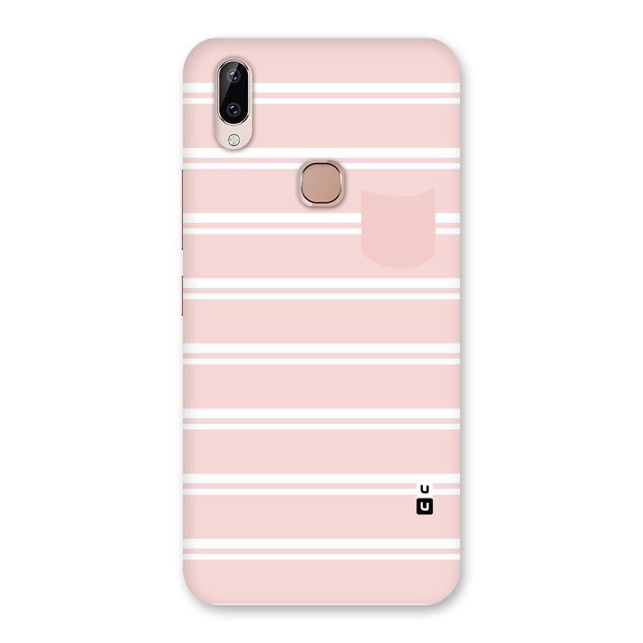 Cute Pocket Striped Back Case for Vivo Y83 Pro