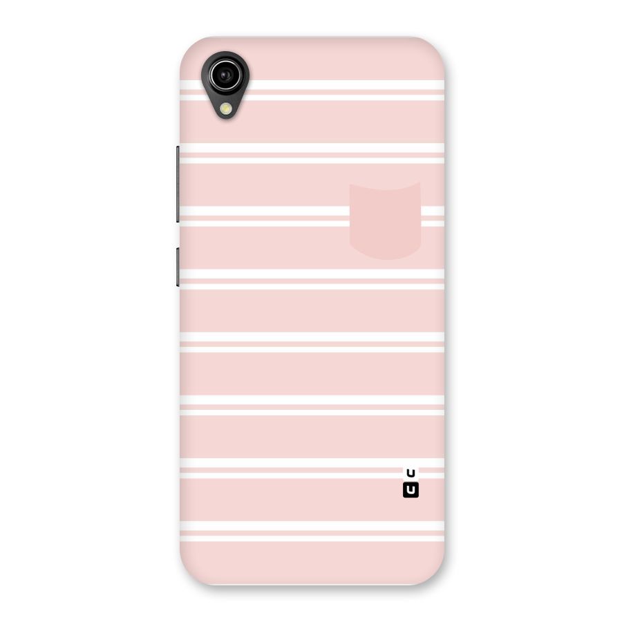 Cute Pocket Striped Back Case for Vivo Y91i