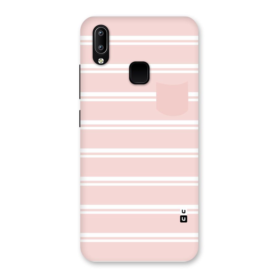 Cute Pocket Striped Back Case for Vivo Y93
