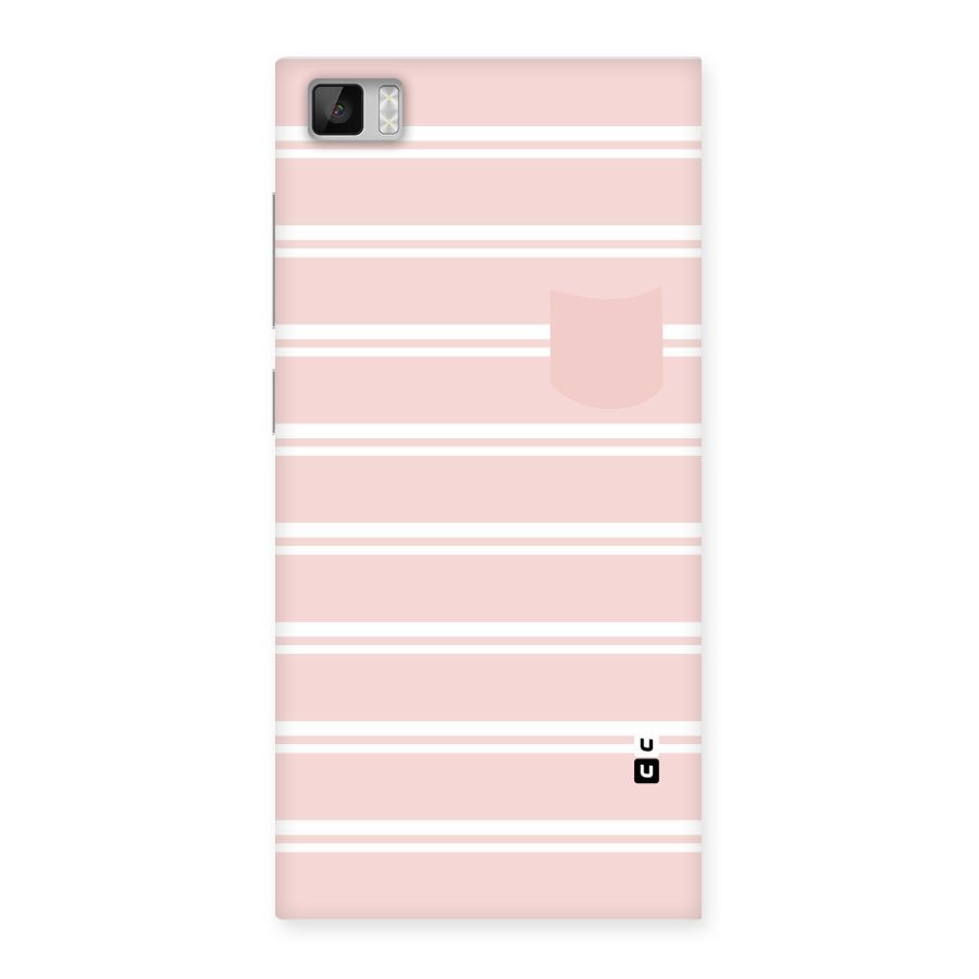 Cute Pocket Striped Back Case for Xiaomi Mi3