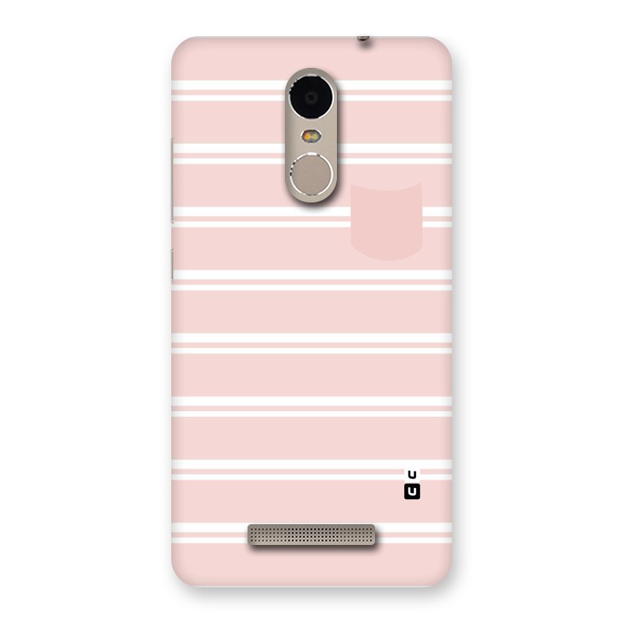 Cute Pocket Striped Back Case for Xiaomi Redmi Note 3