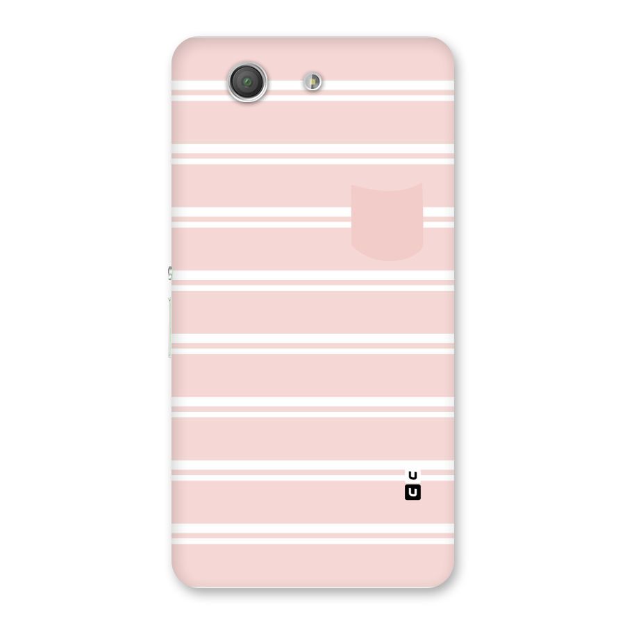 Cute Pocket Striped Back Case for Xperia Z3 Compact