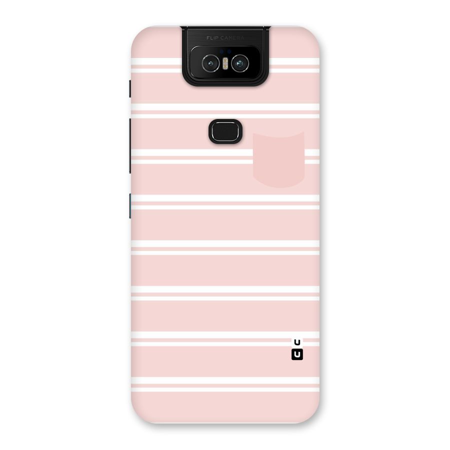 Cute Pocket Striped Back Case for Zenfone 6z