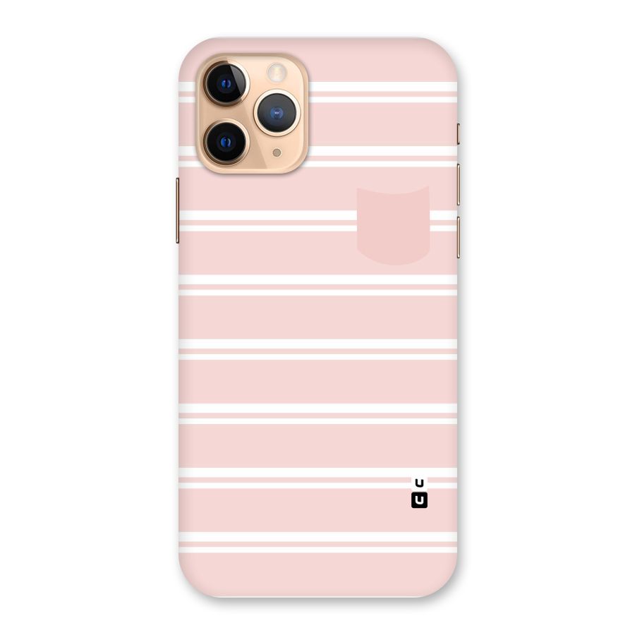 Cute Pocket Striped Back Case for iPhone 11 Pro