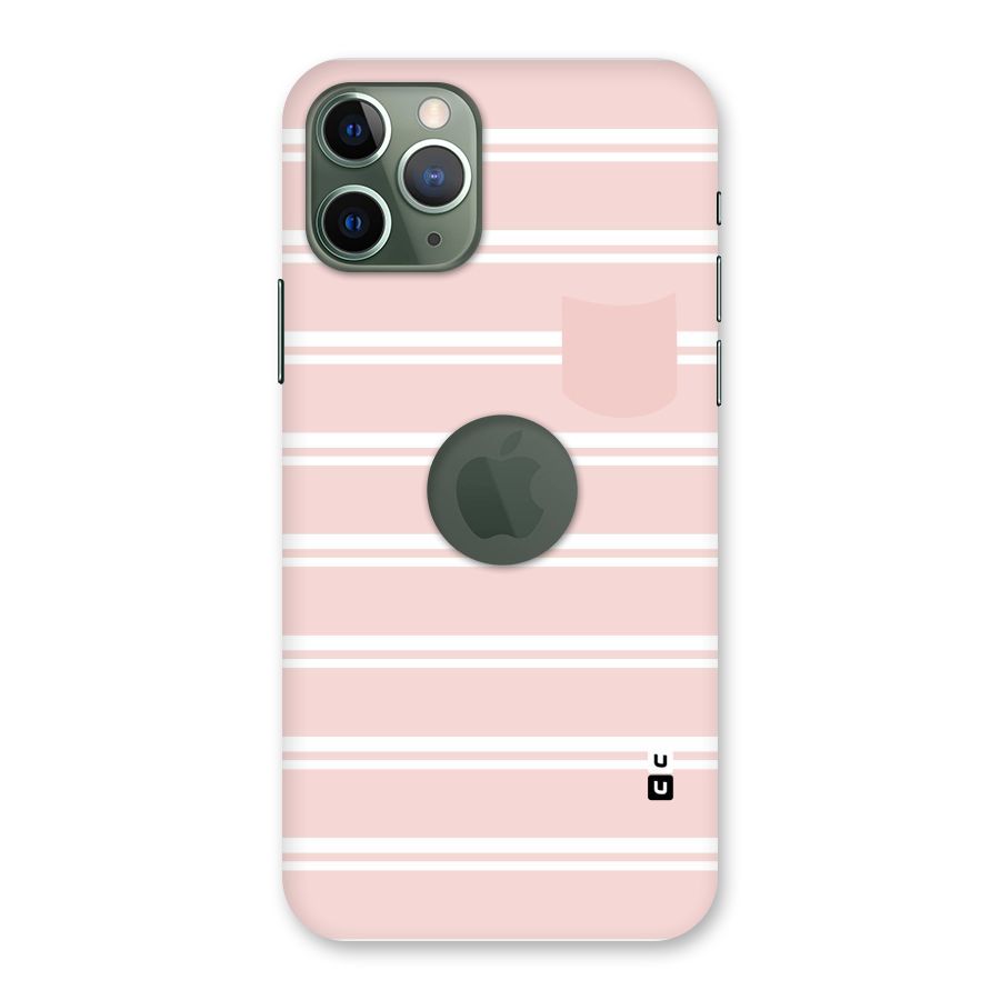 Cute Pocket Striped Back Case for iPhone 11 Pro Logo  Cut