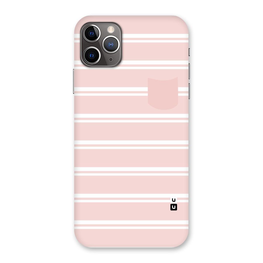 Cute Pocket Striped Back Case for iPhone 11 Pro Max
