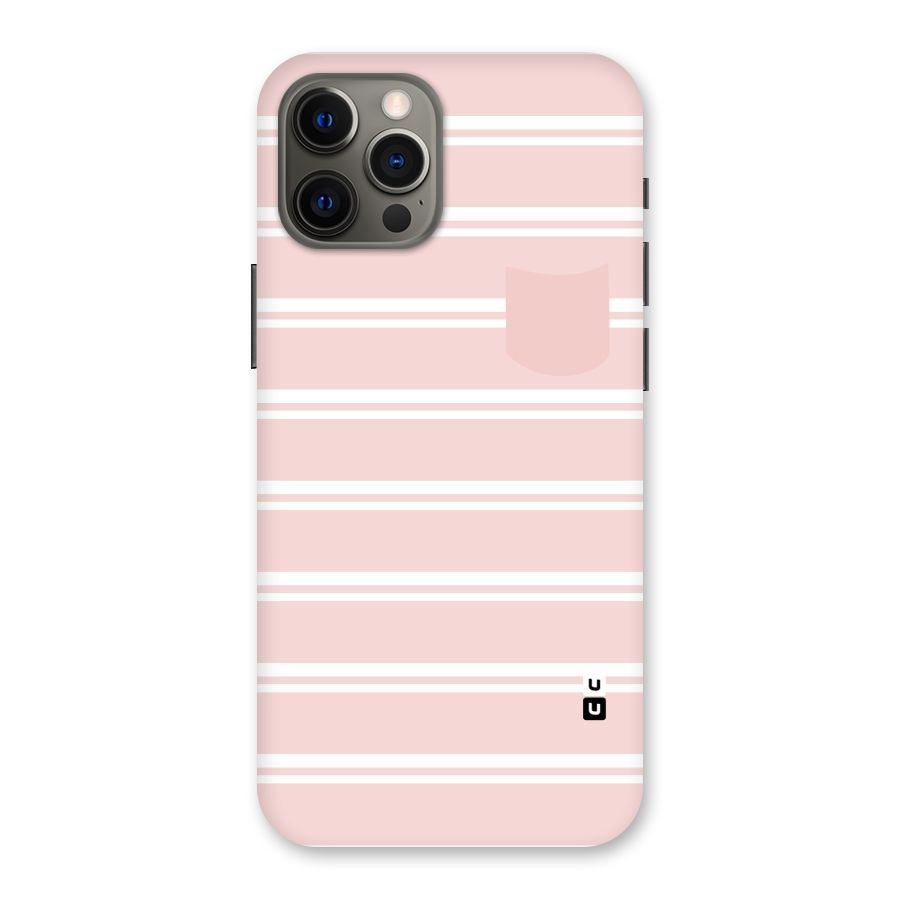 Cute Pocket Striped Back Case for iPhone 12 Pro Max