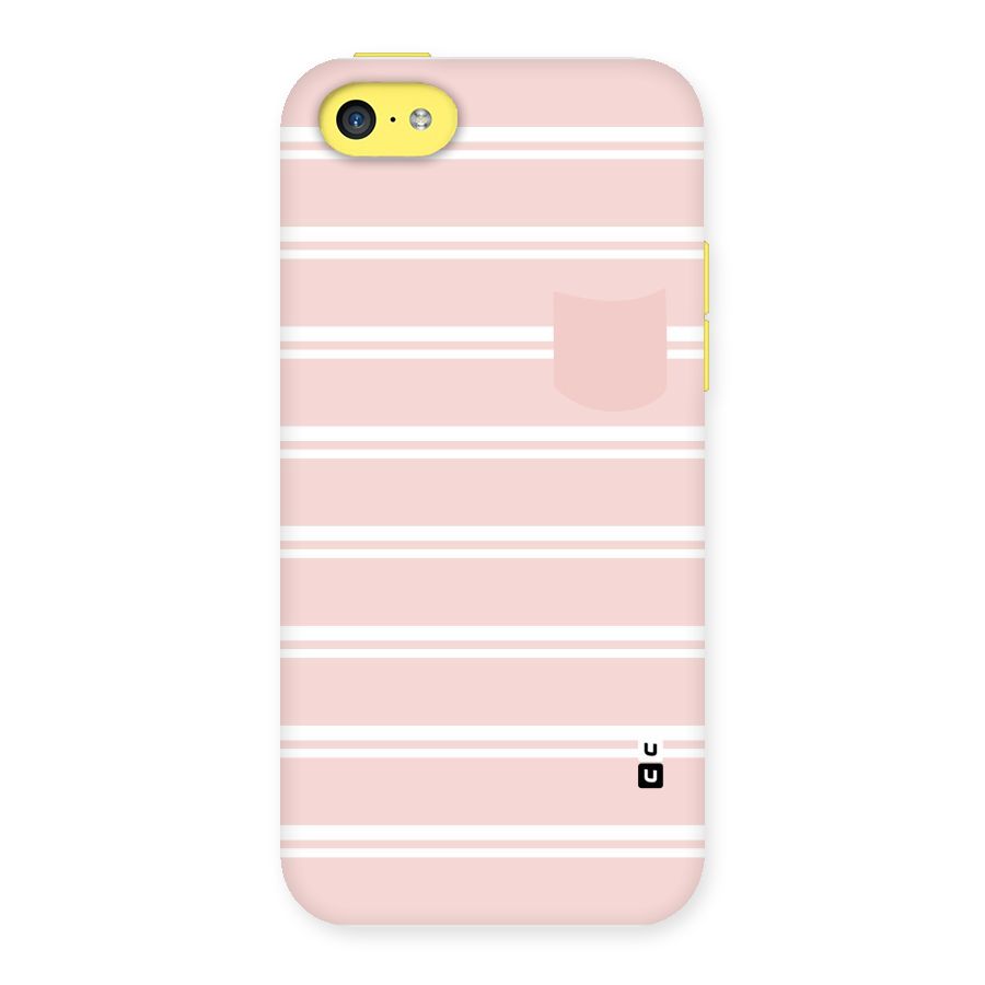 Cute Pocket Striped Back Case for iPhone 5C