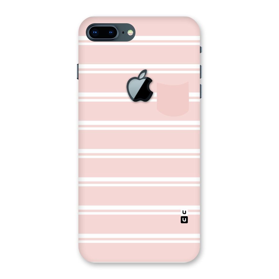 Cute Pocket Striped Back Case for iPhone 7 Plus Apple Cut