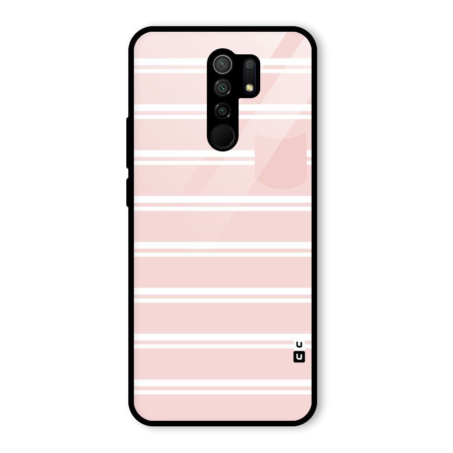Cute Pocket Striped Glass Back Case for Poco M2