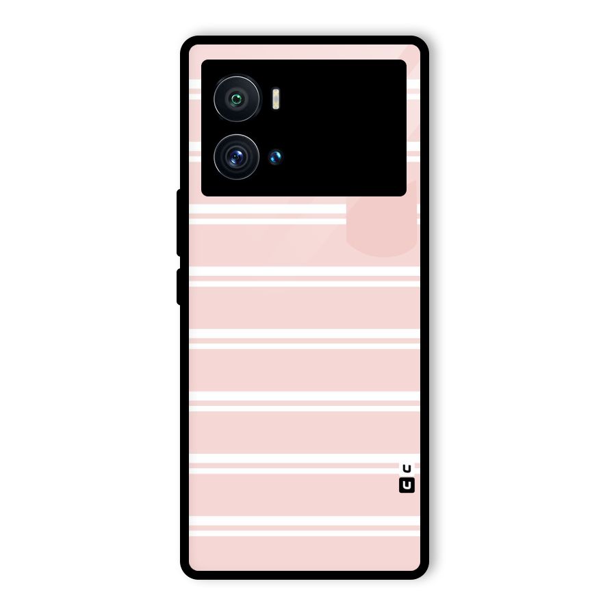 Cute Pocket Striped Glass Back Case for Vivo iQOO 9 Pro