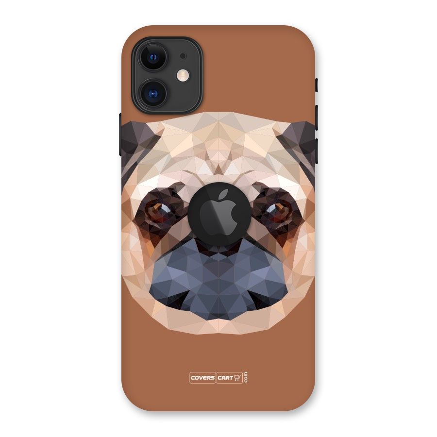 Cute Pug Back Case for iPhone 11 Logo Cut