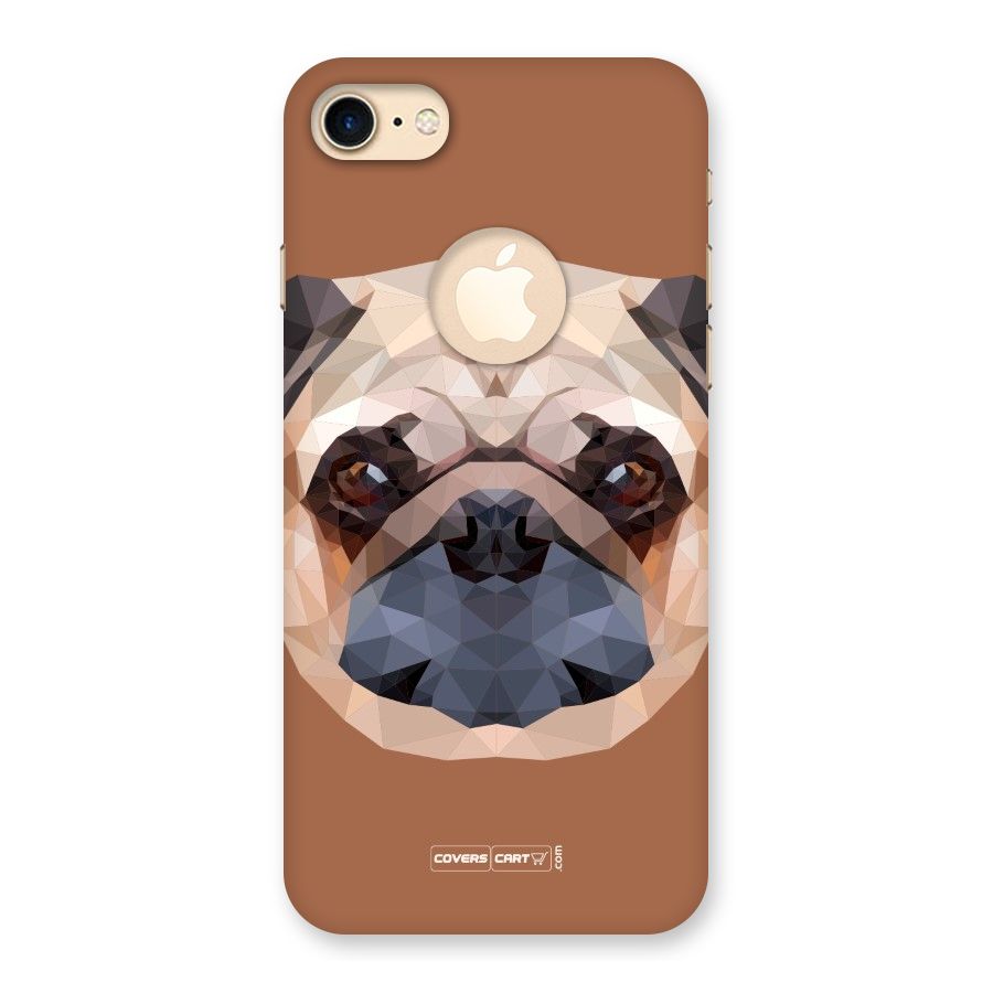 Cute Pug Back Case for iPhone 8 Logo Cut