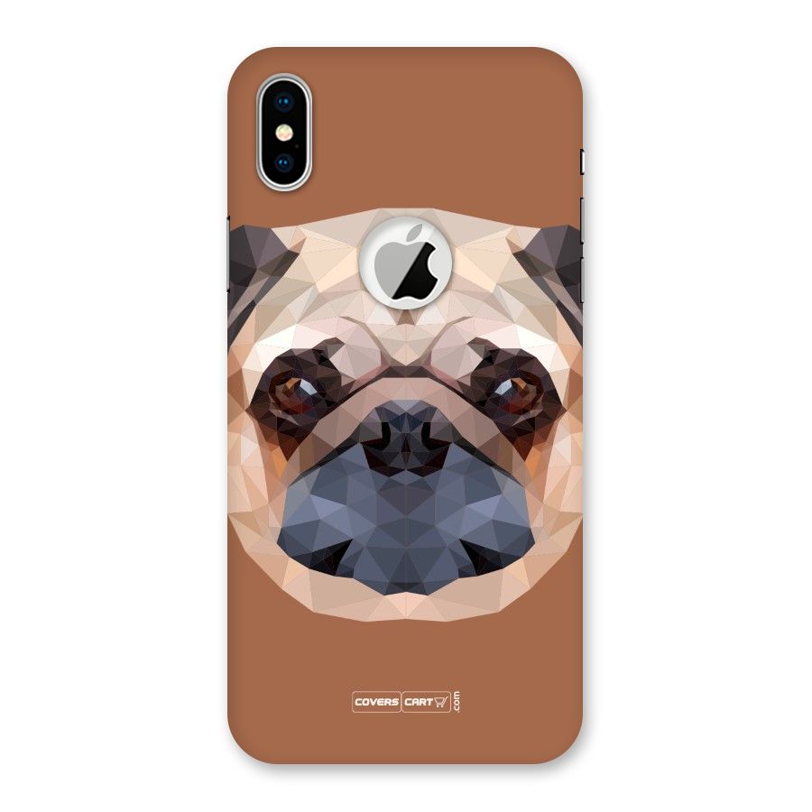 Cute Pug Back Case for iPhone X Logo Cut