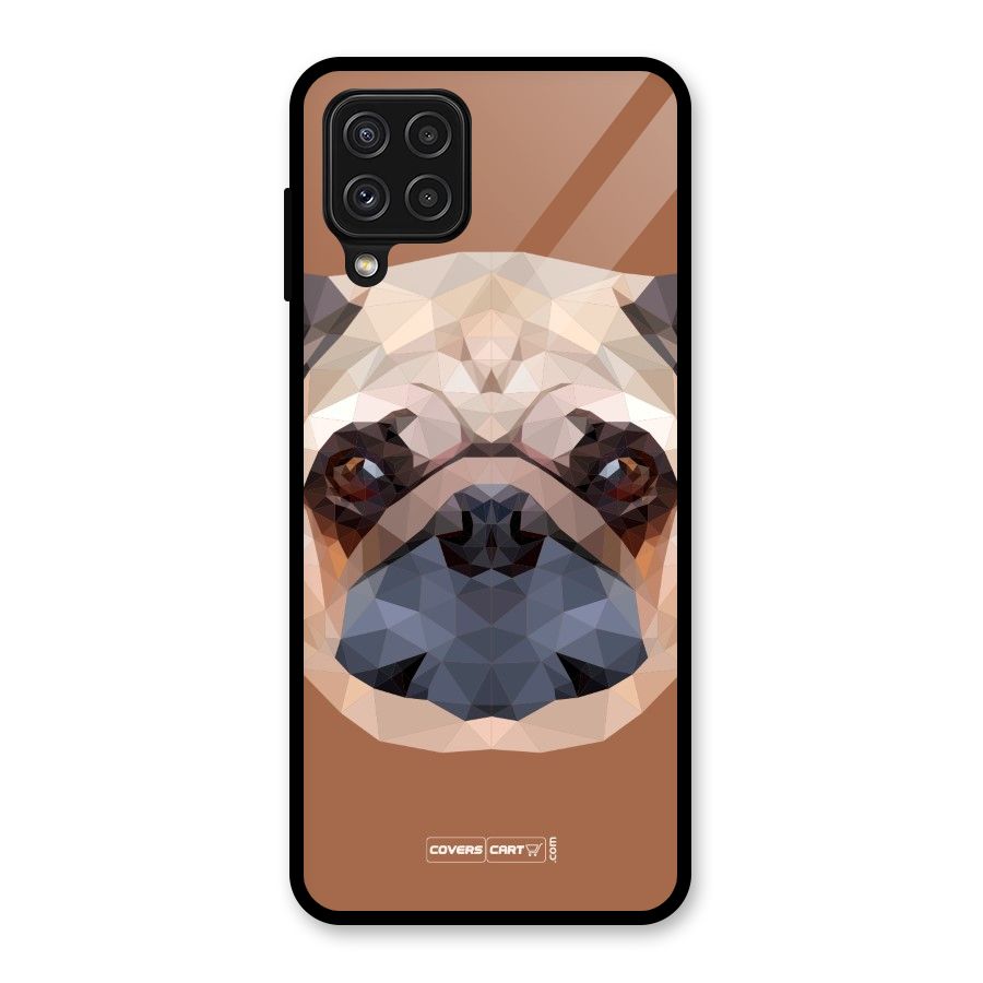 Cute Pug Glass Back Case for Galaxy A22 4G