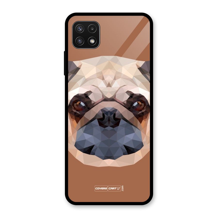 Cute Pug Glass Back Case for Galaxy A22 5G