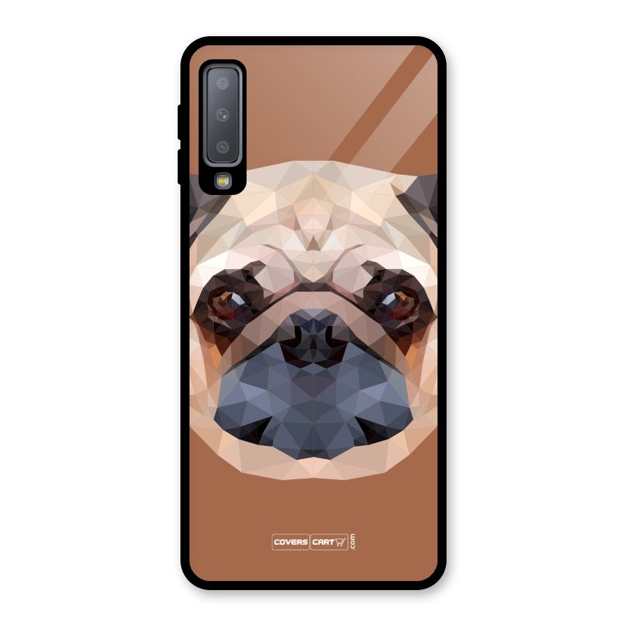 Cute Pug Glass Back Case for Galaxy A7 (2018)