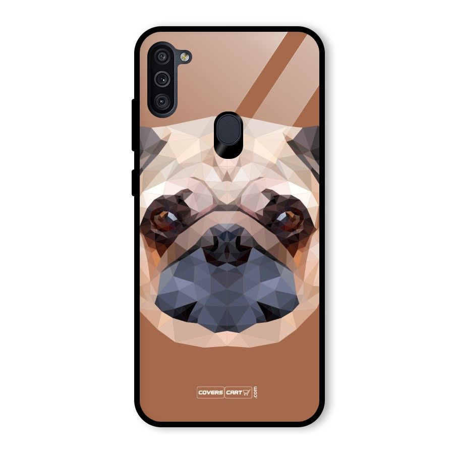 Cute Pug Glass Back Case for Galaxy M11