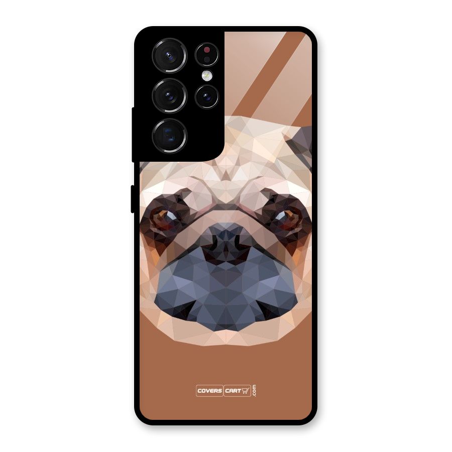 Cute Pug Glass Back Case for Galaxy S21 Ultra 5G