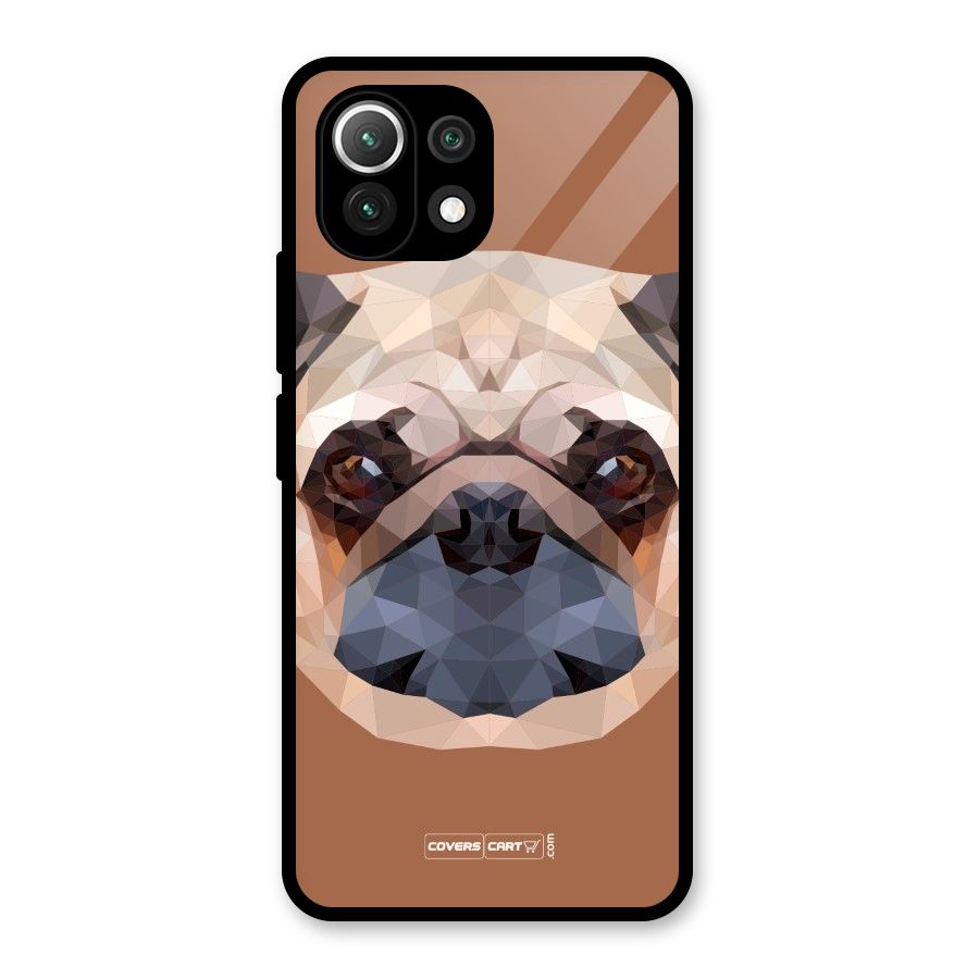 Cute Pug Glass Back Case for Mi 11 Lite