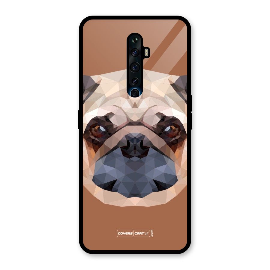 Cute Pug Glass Back Case for Oppo Reno2 F