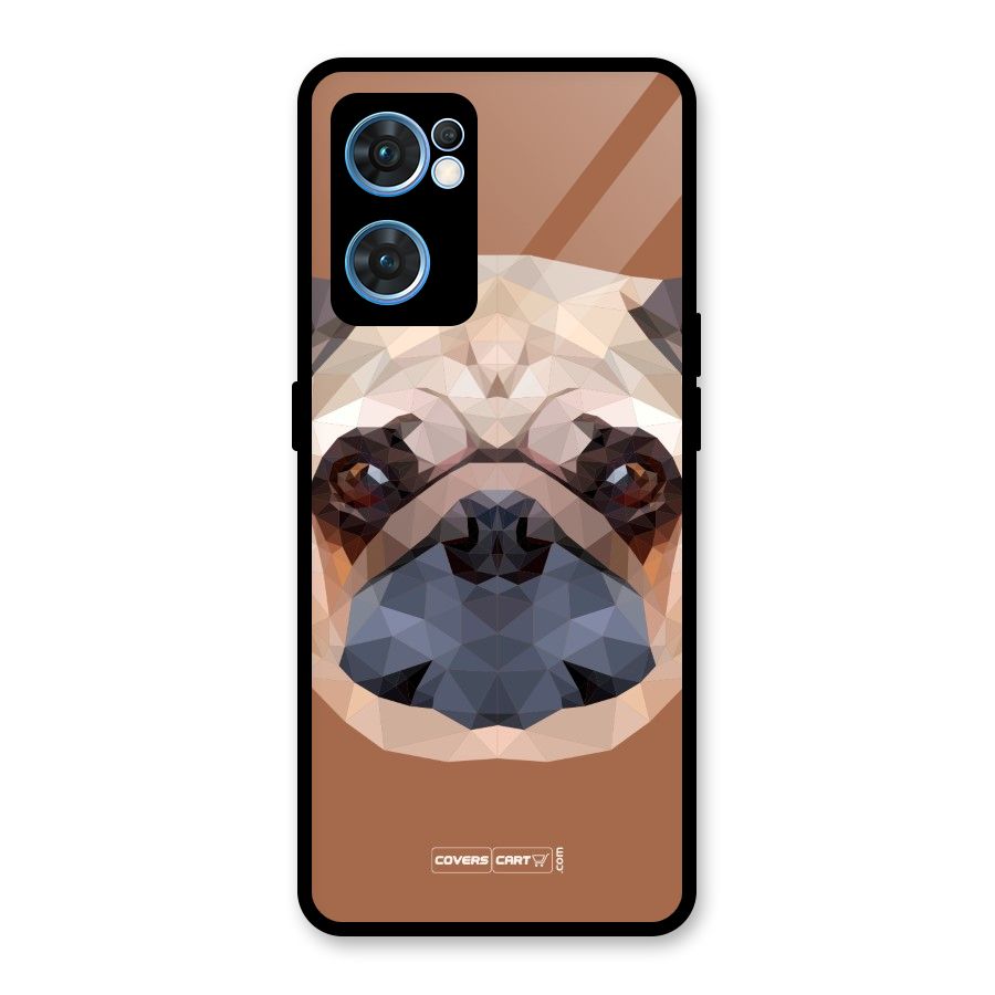 Cute Pug Glass Back Case for Oppo Reno7 5G