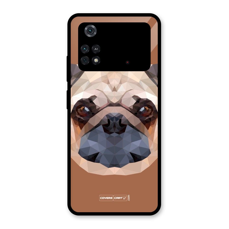 Cute Pug Glass Back Case for Poco M4 Pro 4G