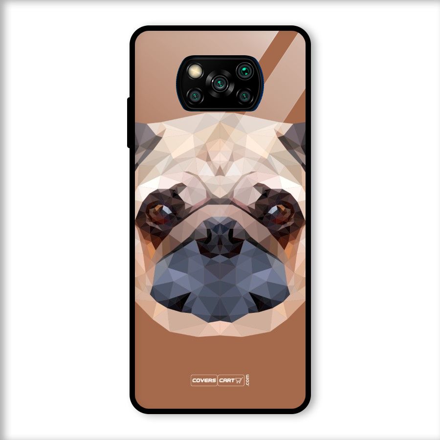 Cute Pug Glass Back Case for Poco X3