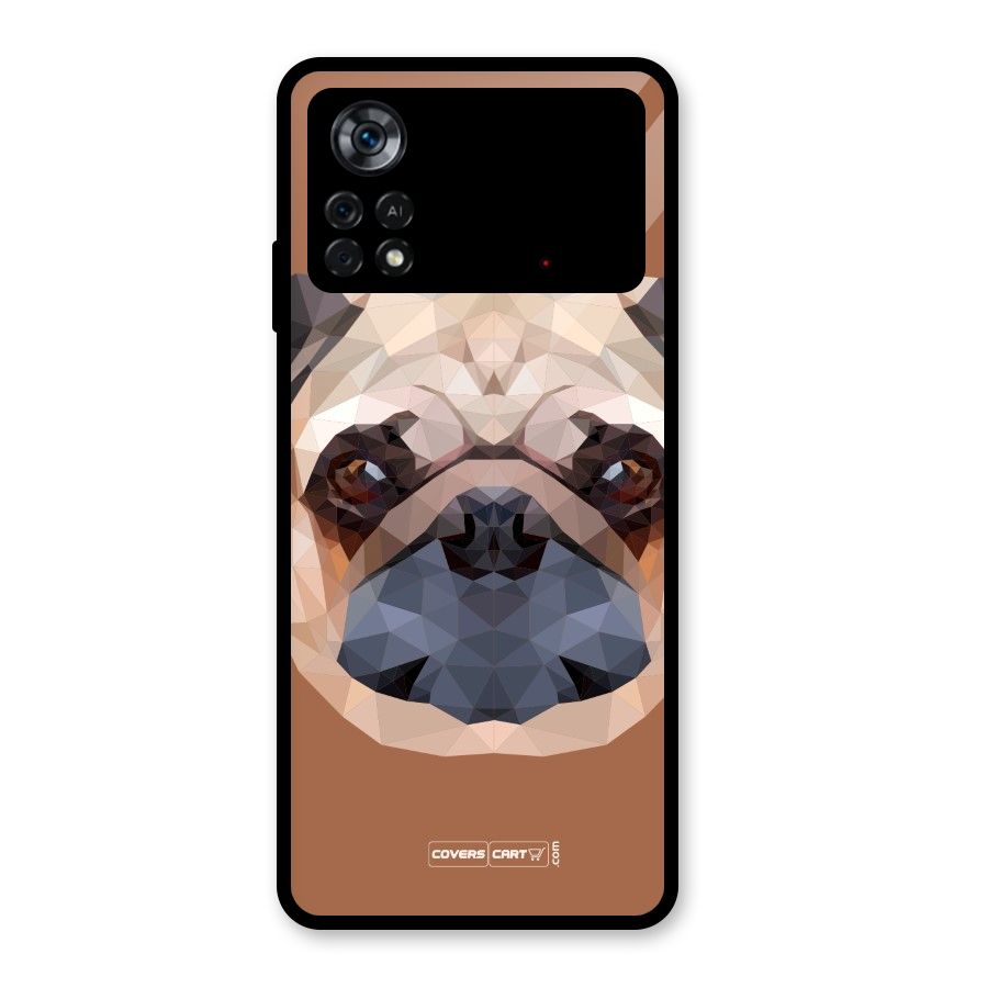 Cute Pug Glass Back Case for Poco X4 Pro 5G