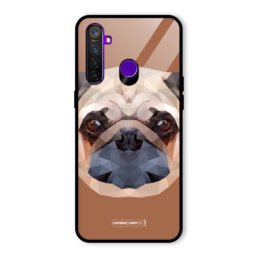 Cute Pug Glass Back Case for Realme 5 Pro