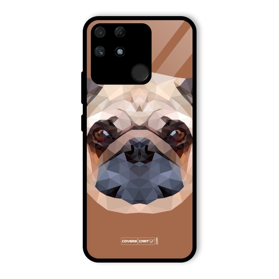 Cute Pug Glass Back Case for Realme Narzo 50A