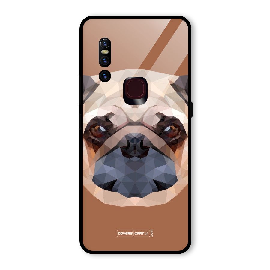 Cute Pug Glass Back Case for Vivo V15