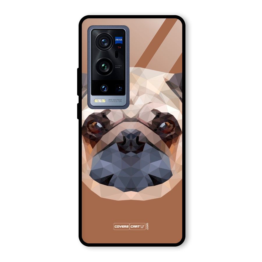 Cute Pug Glass Back Case for Vivo X60 Pro Plus
