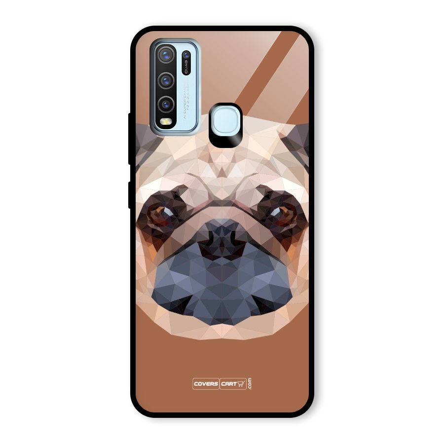 Cute Pug Glass Back Case for Vivo Y30