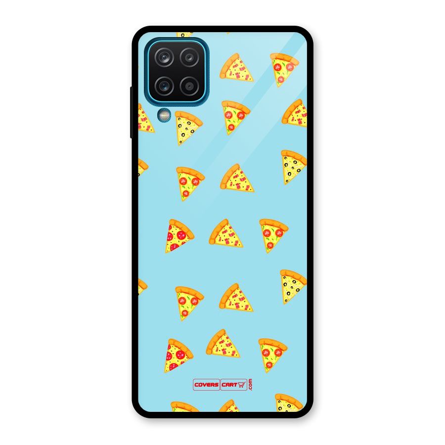 Cute Slices of Pizza Glass Back Case for Galaxy A12