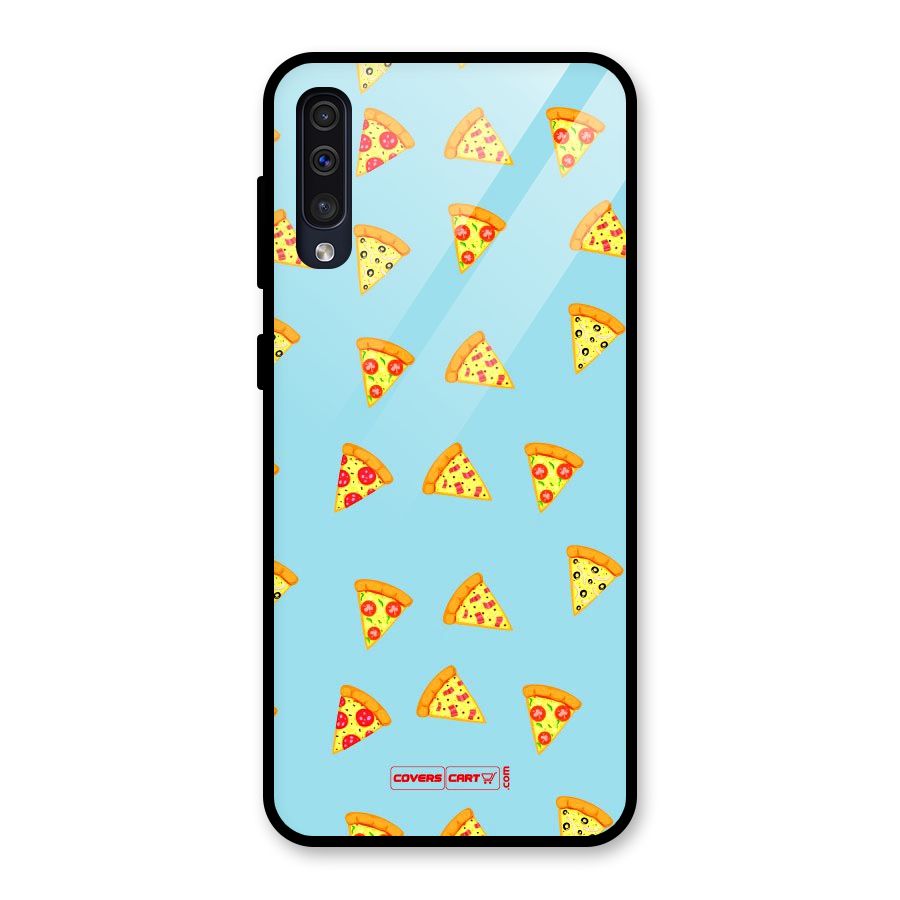 Cute Slices of Pizza Glass Back Case for Galaxy A30s