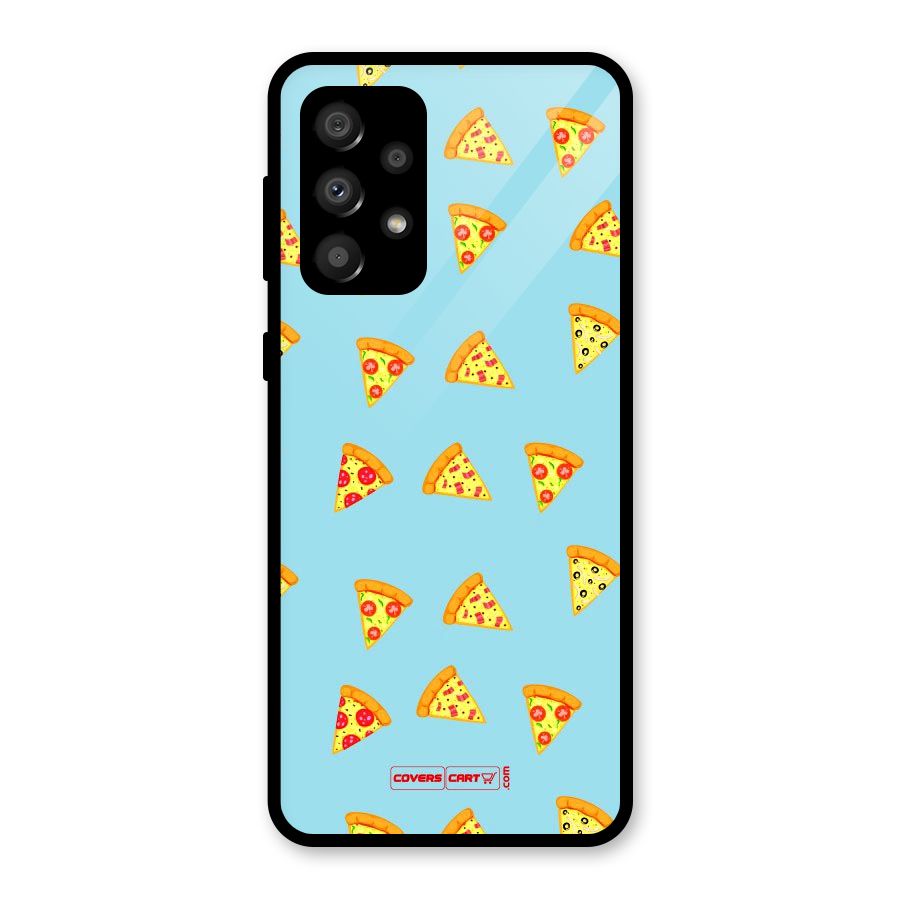 Cute Slices of Pizza Glass Back Case for Galaxy A32