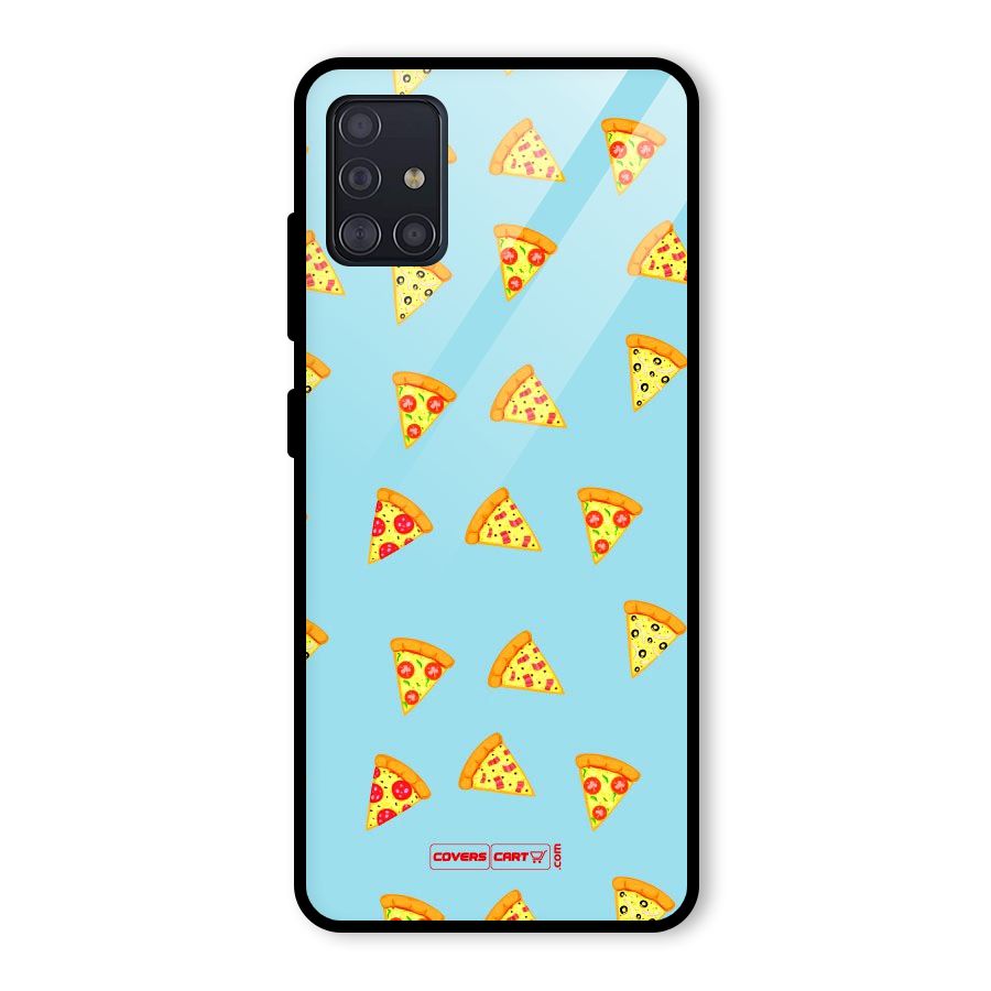 Cute Slices of Pizza Glass Back Case for Galaxy A51