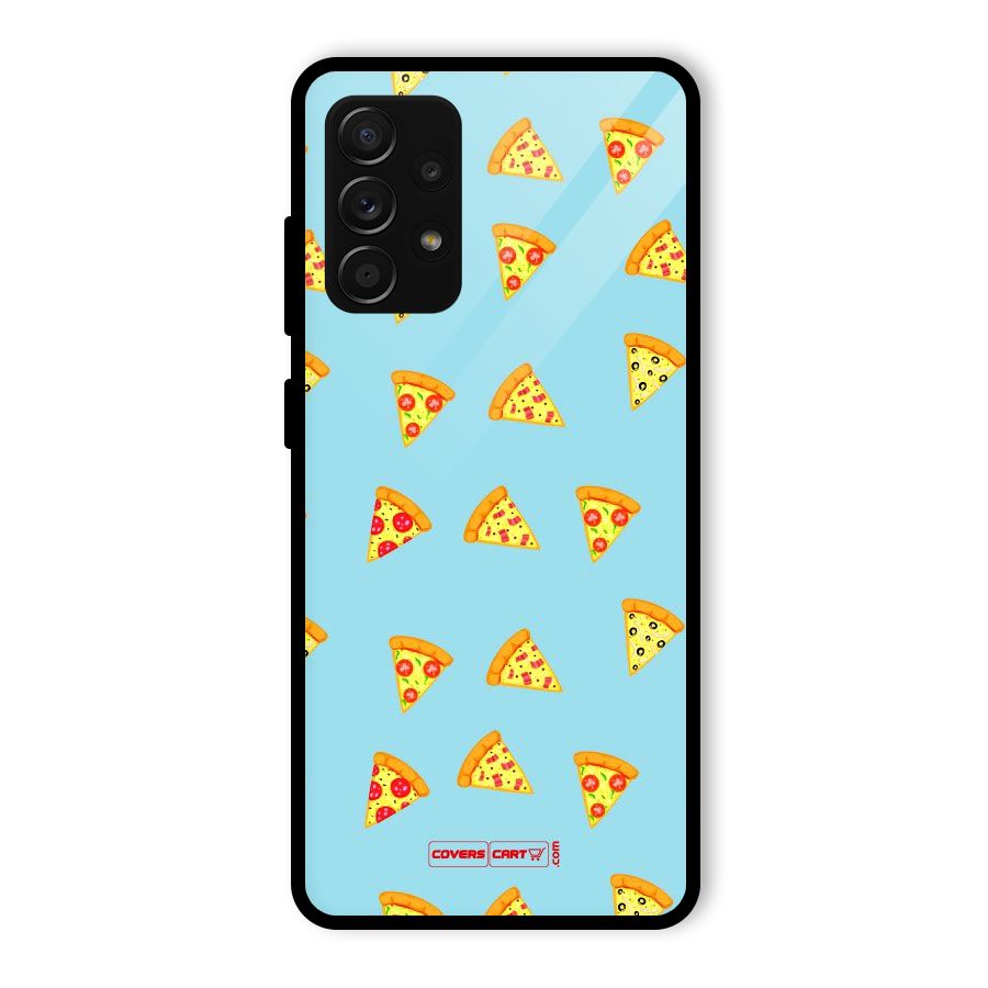 Cute Slices of Pizza Glass Back Case for Galaxy A53 5G