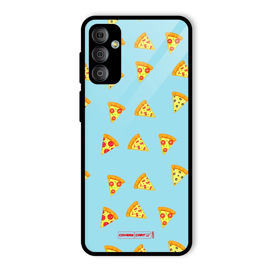 Cute Slices of Pizza Glass Back Case for Galaxy F23