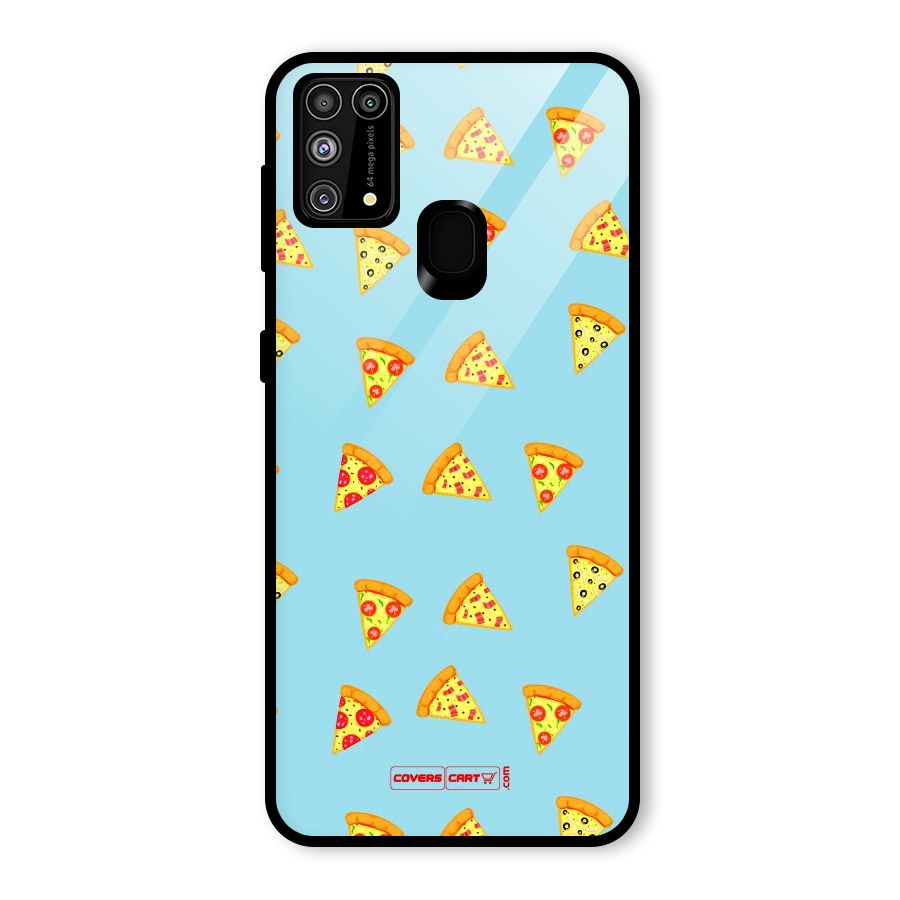 Cute Slices of Pizza Glass Back Case for Galaxy F41
