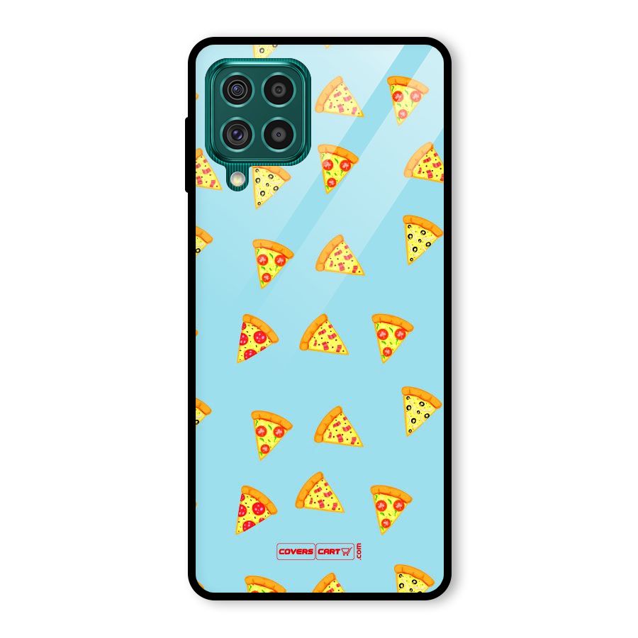 Cute Slices of Pizza Glass Back Case for Galaxy F62