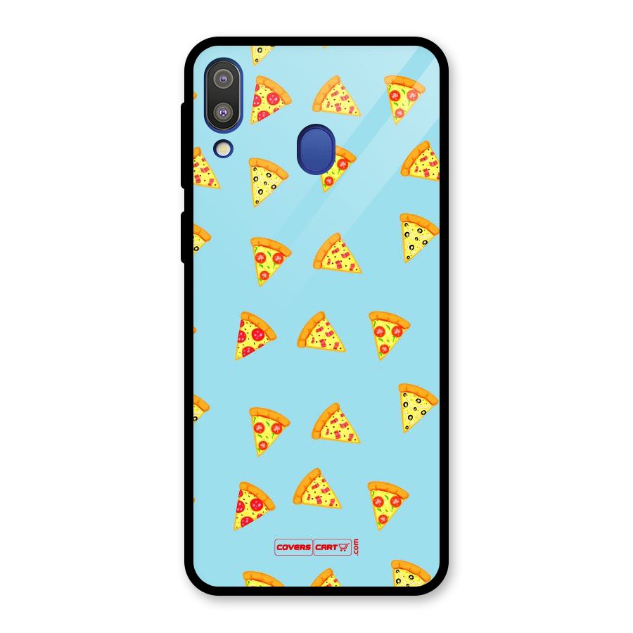 Cute Slices of Pizza Glass Back Case for Galaxy M20