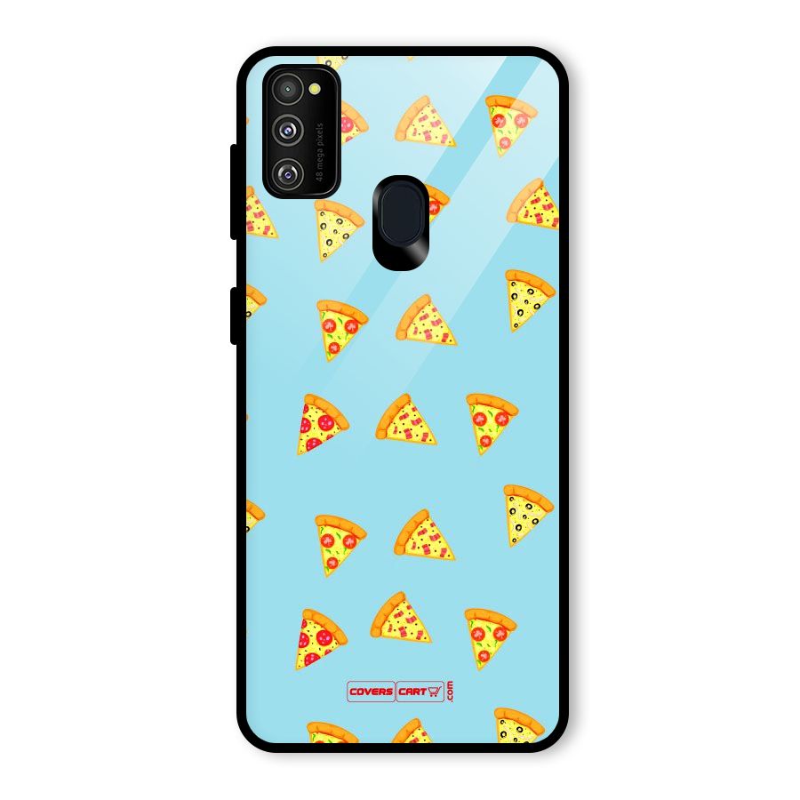 Cute Slices of Pizza Glass Back Case for Galaxy M30s