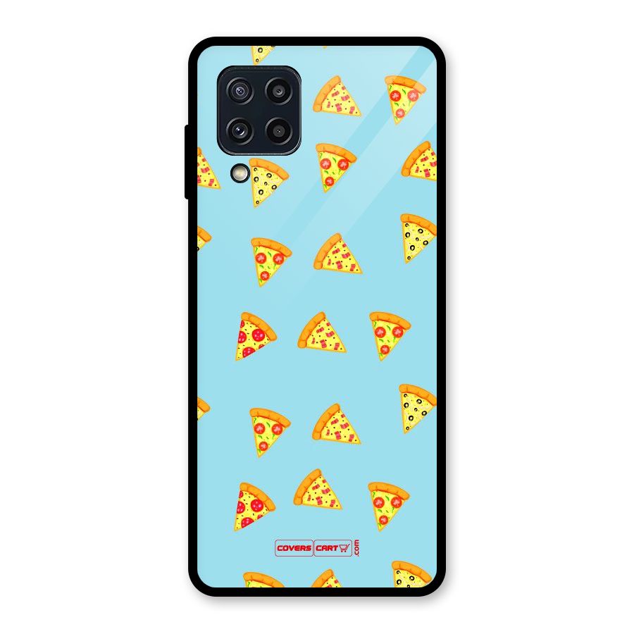 Cute Slices of Pizza Glass Back Case for Galaxy M32