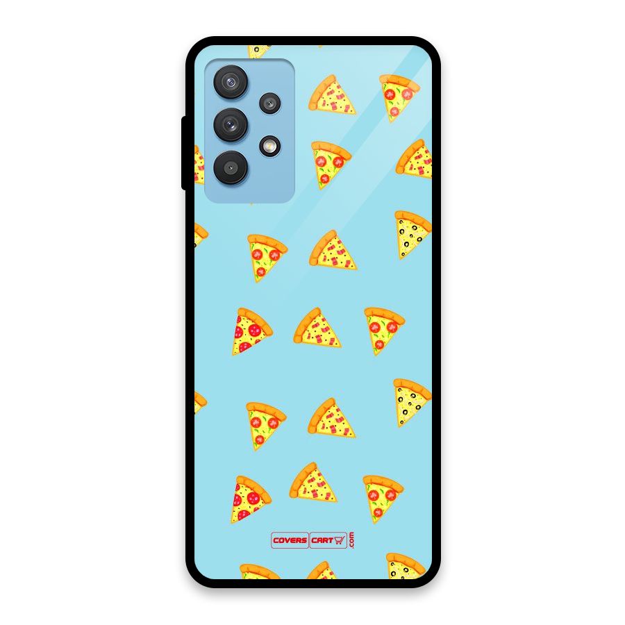 Cute Slices of Pizza Glass Back Case for Galaxy M32 5G