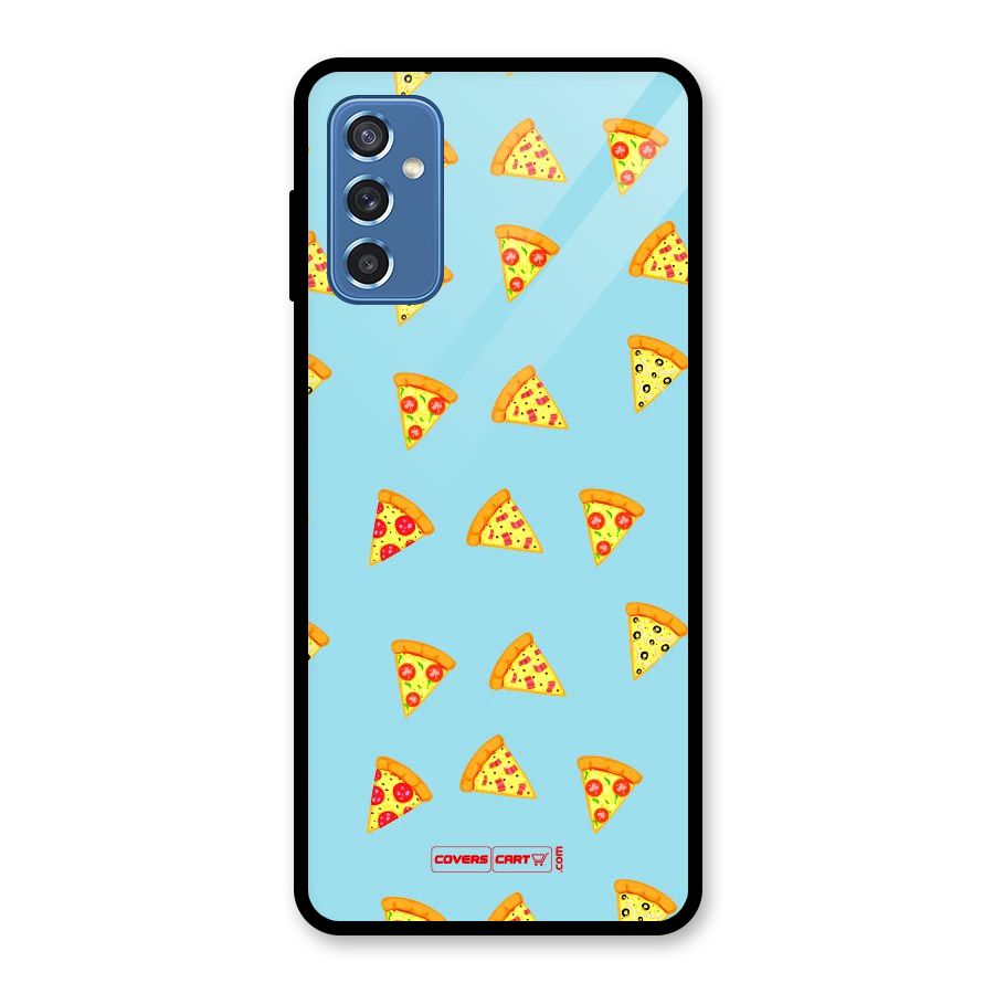 Cute Slices of Pizza Glass Back Case for Galaxy M52 5G
