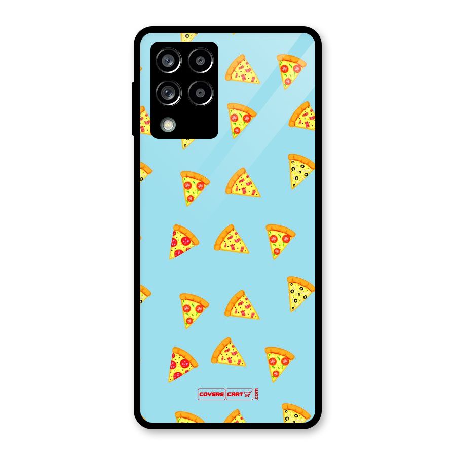 Cute Slices of Pizza Glass Back Case for Galaxy M53 5G